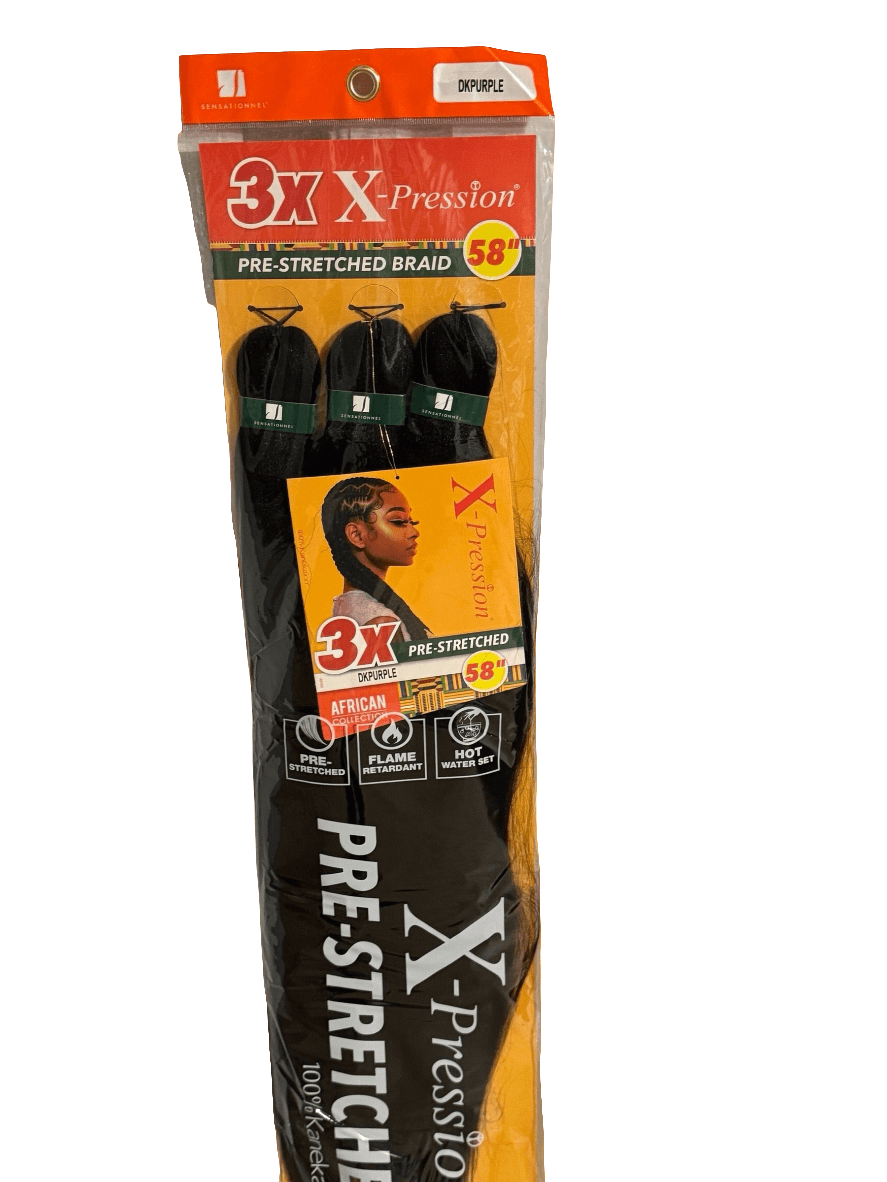 Sensationnel 3x x-Pression Pre Stretched Braid 58" DKPURPLE
