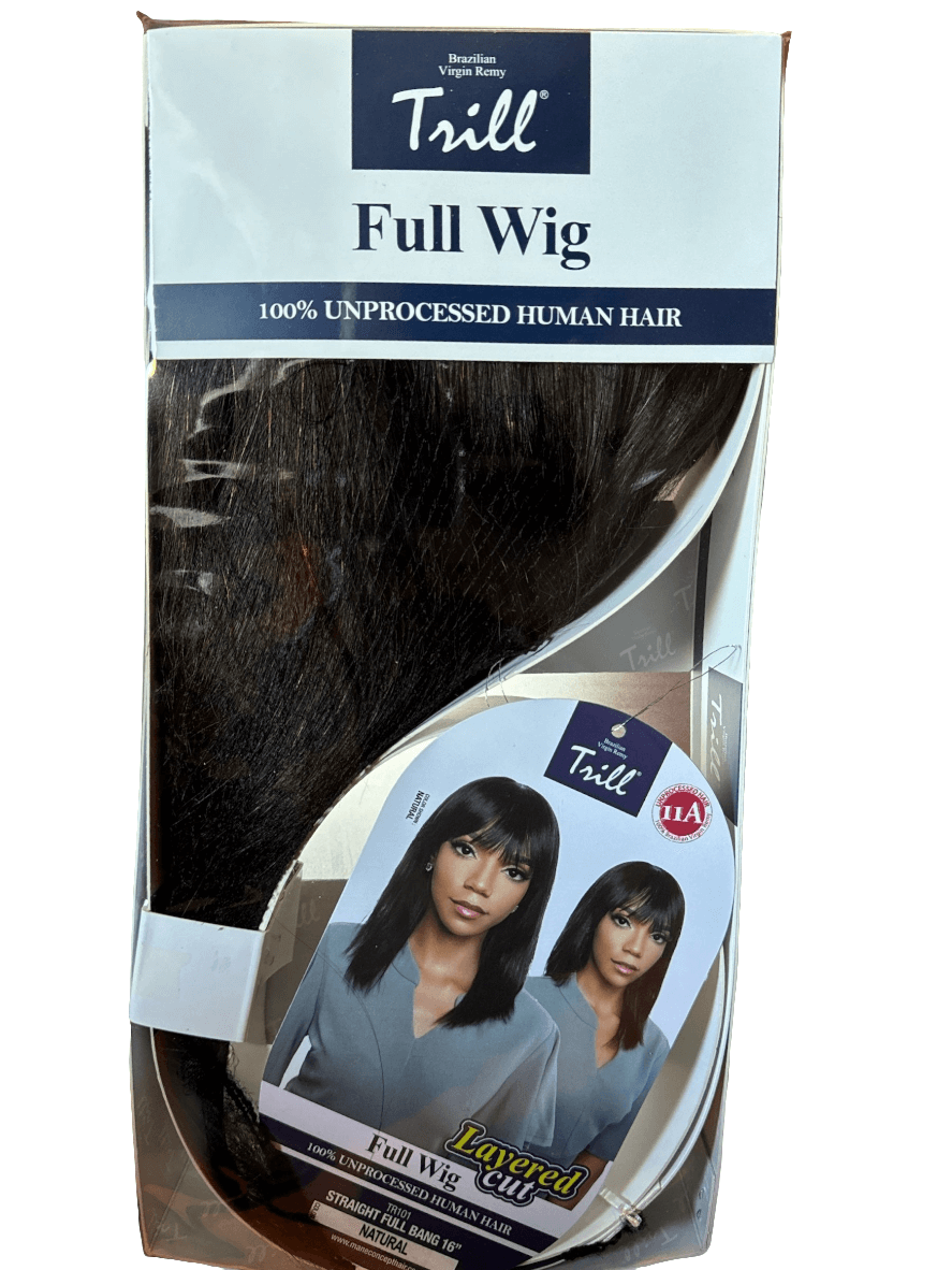 Mane Concept Trill Brazilian Virgin Remy Full Wig 16"100% Unprocessed Human hair #1