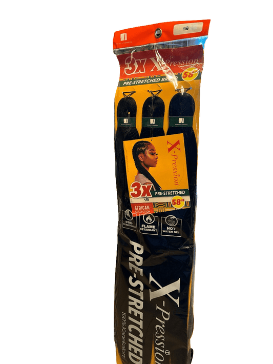 Sensationnel 3x x-Pression Pre-Stretched Braid, 58' 1B