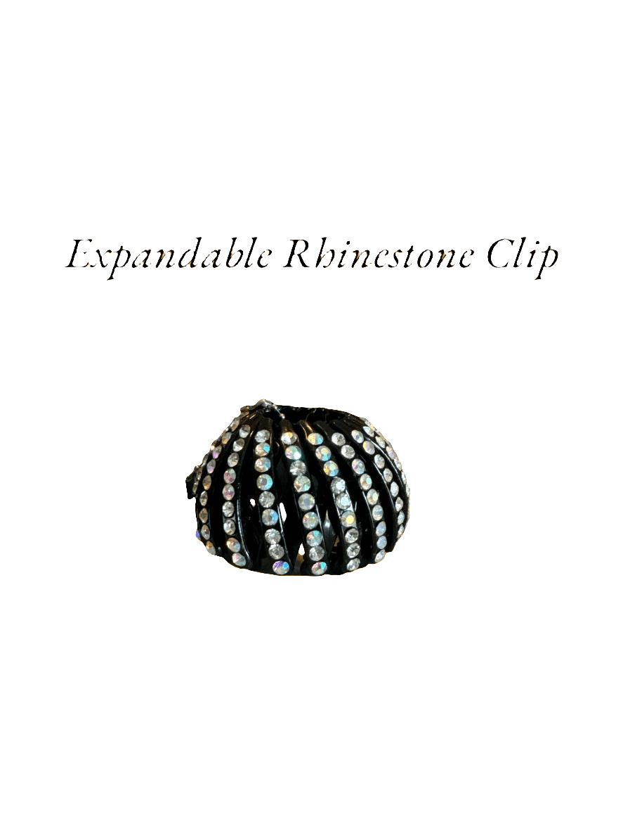 Expandable Ponytail Holder Clip, Rhinestone Hair Claw Clips, ponytail Clips,