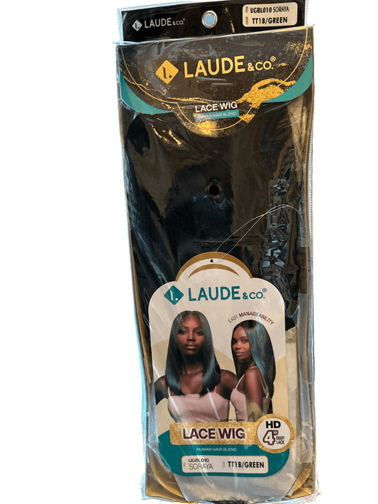 Laude Lace Human Hair Blend Wig, #TT1B/GREEN